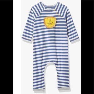 NWT MudPie Crochet Lion Romper 9-12m